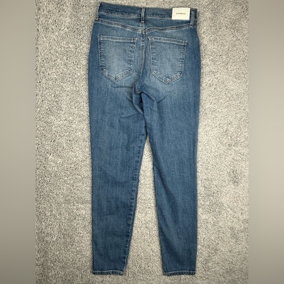 Express Jeans Womens 4 Skinny Mid Rise Light Wash Stretch Classic Denim Casual - Picture 5 of 5
